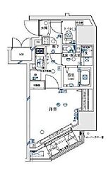 ル・リオン西新宿 ワンルームの間取図画像