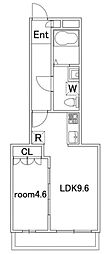 Blanc'dor中野 1LDKの間取図画像