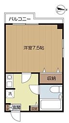 ゴールド第三ビル 1Kの間取図画像