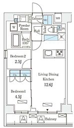 JR中央線 中野駅 徒歩10分の賃貸マンション 7階1SLDKの間取り
