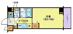 フェニックス目黒弐番館 1Kの間取図画像