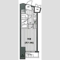 グランド・ガーラ渋谷 1Kの間取図画像