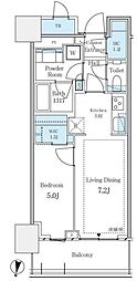 パークタワー西新宿 1LDKの間取図画像