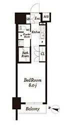 makes新中野ASYLCOURT 1Kの間取図画像