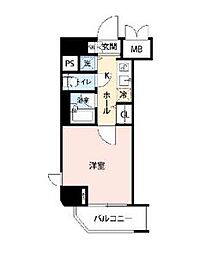 PRIMEURBAN西新宿1 1Kの間取図画像
