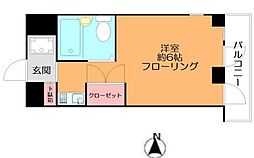 東京メトロ丸ノ内線 東高円寺駅 徒歩6分の賃貸マンション 3階ワンルームの間取り