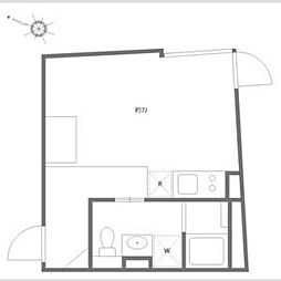 京王線 幡ヶ谷駅 徒歩9分の賃貸マンション 3階ワンルームの間取り