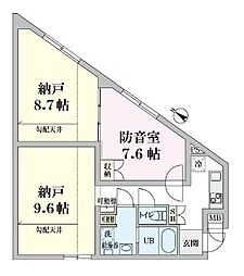 東京メトロ丸ノ内線 東高円寺駅 徒歩2分の賃貸マンション 4階1SKの間取り