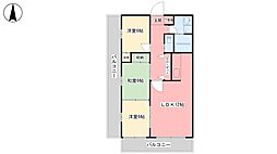アドラーブル道後 3LDKの間取図画像