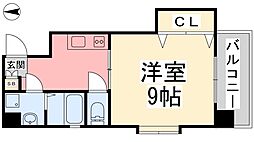 フェニックス味酒 1Kの間取図画像