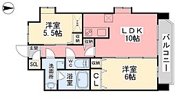 パグロ東署前 2LDKの間取図画像