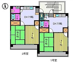 メゾン・サン 2DKの間取図画像