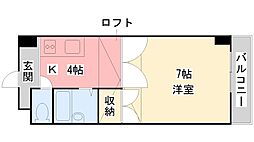 間取図画像 1K