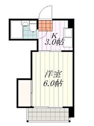 ブランノワール三番町 5階1Kの間取り