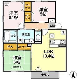 ウィットトキワ 1階3LDKの間取り