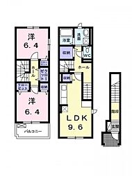 ニューカーサ・SB 2DKの間取図画像