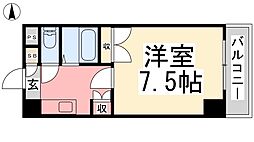 ジョイフル第2祝谷 1Kの間取図画像
