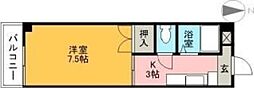 グランドハイム小坂 1Kの間取図画像