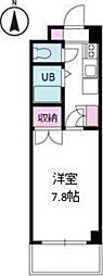 ジョイフル朝生田 1DKの間取図画像