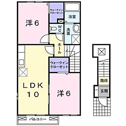 アプローズ・N 2LDKの間取図画像