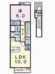シトラスイン 1LDKの間取図画像