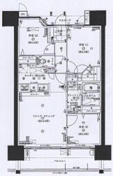 サーパス東石井レジデンス 3LDKの間取図画像