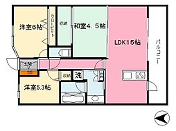 サーパス御宝町 3LDKの間取図画像