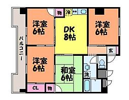 フェリオ市駅西2 3LDKの間取図画像