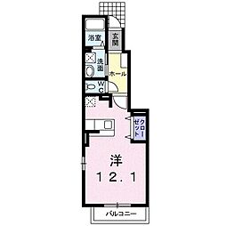 サニーヴィラ・NB棟 ワンルームの間取図画像