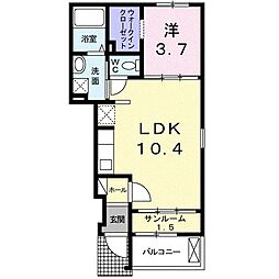 スプレンデール1 1LDKの間取図画像