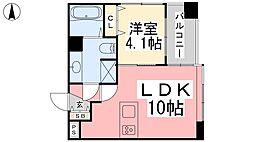 ヴァレーレ萱町 1LDKの間取図画像