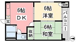 ひかりハイム 2DKの間取図画像