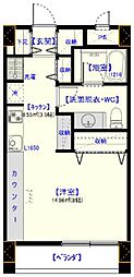 quinzelieu ワンルームの間取図画像