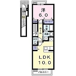 サニーヴィラ・NB棟 1LDKの間取図画像