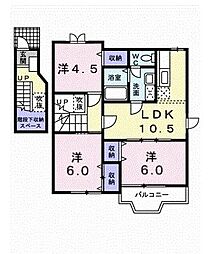 エスポワール紫音A 3LDKの間取図画像