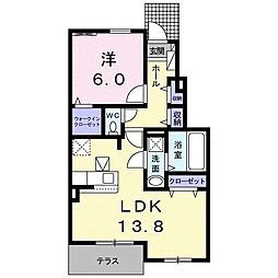 さくら2 1LDKの間取図画像