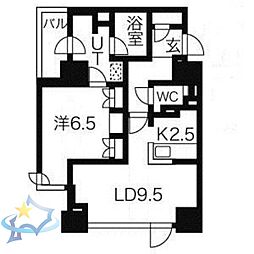 札幌市営東西線 西11丁目駅 徒歩6分の賃貸マンション 4階1LDKの間取り