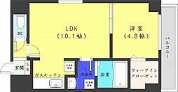 札幌市営南北線 大通駅 徒歩7分の賃貸マンション 9階1LDKの間取り