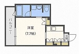 札幌市営東西線 バスセンター前駅 徒歩4分の賃貸マンション 5階1Kの間取り