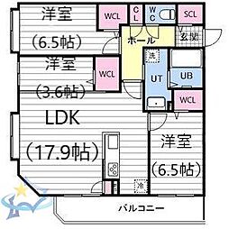 間取図画像 3LDK