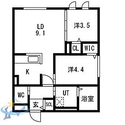 間取図画像 2LDK