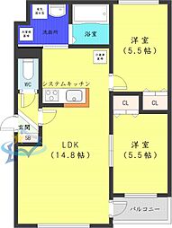 間取図画像 2LDK