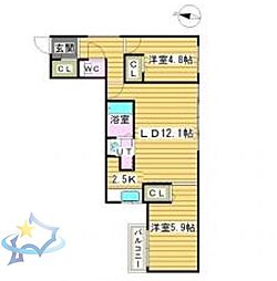 間取図画像 2LDK