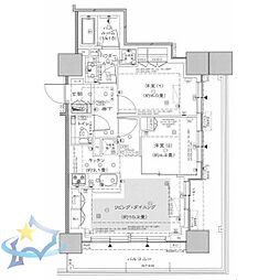 シティタワー札幌 2LDKの間取図画像