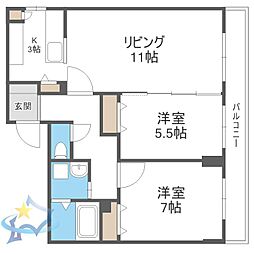 間取図画像 2LDK
