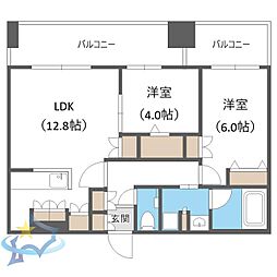 MJsquare KOTONI 2LDKの間取図画像