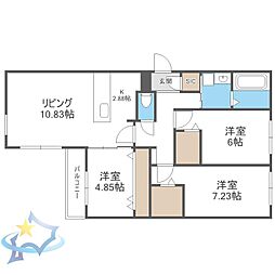 札幌市営東西線 琴似駅 徒歩16分 3階/-