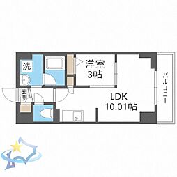 レジディア大通公園 1LDKの間取図画像