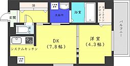 スペチアーレ大通 1DKの間取図画像