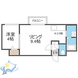 札幌市中央区北三条西27丁目マンション 1LDKの間取図画像